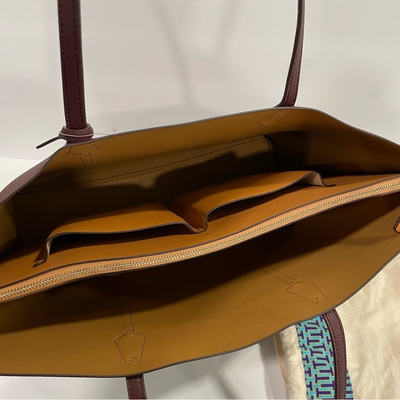 Tory Burch Burgundy Tote Bag - Picture 7 of 14